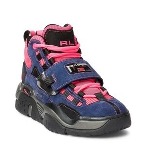 Polo by Ralph Lauren Pink and Blue High-Top Sneakers